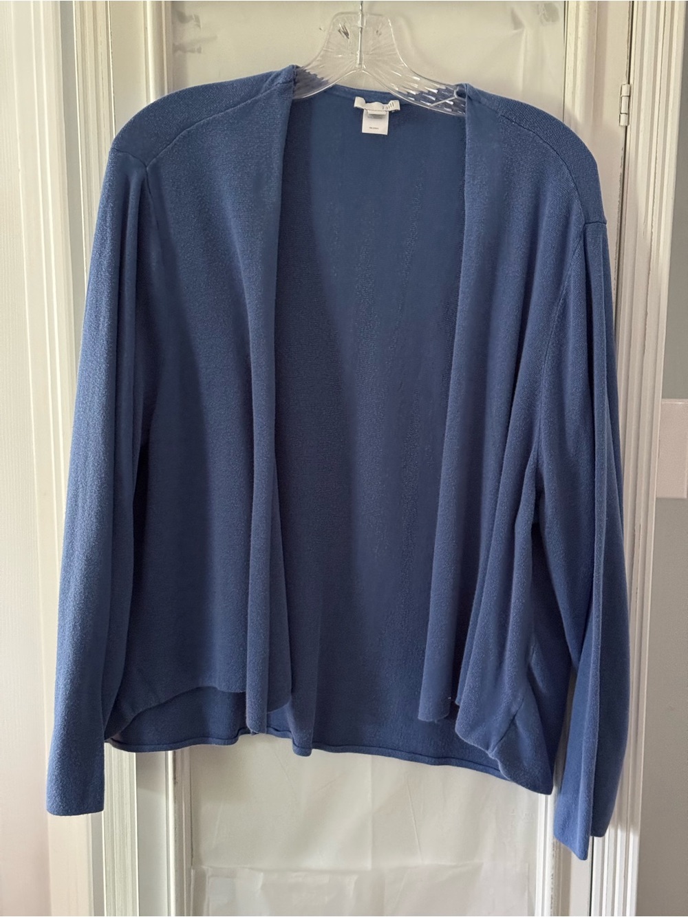 J. Jill Open-Front Slate Blue Cardigan Cotton and Rayon Size 3X